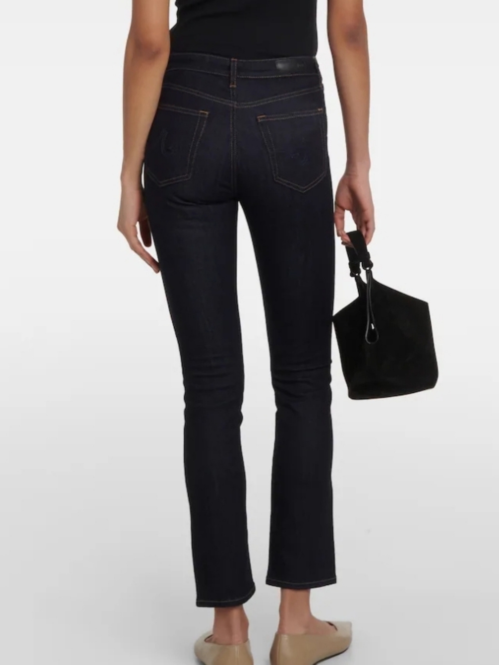 AG Mari Dark Wash High Rise Slim Straight Jeans Size 28